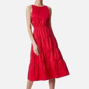 Alice+Olivia Hartley Open Back Tiered Dress